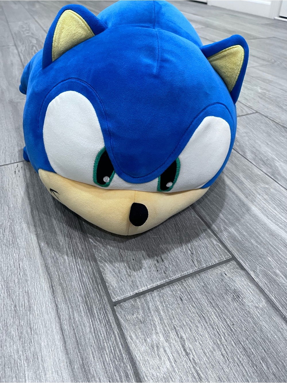 Sonic Blue Plush Character Kids Pillow - Officially Styled